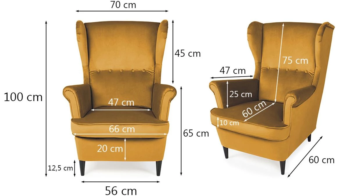 Royal Bluvel 68 / wenge fotelja