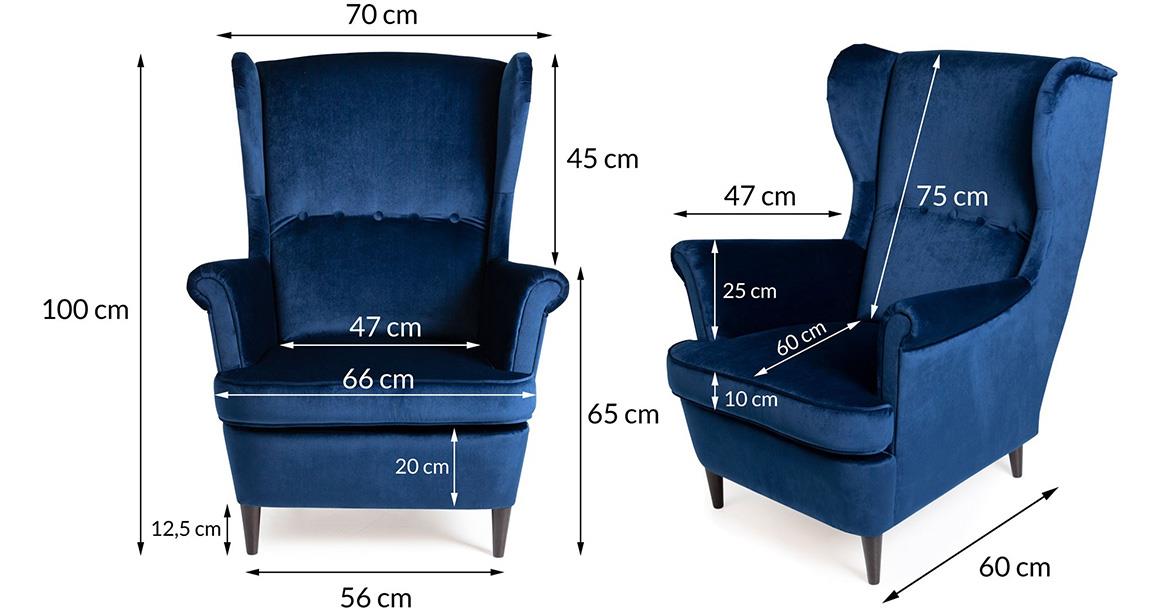 Royal Bluvel 86 / wenge fotelja