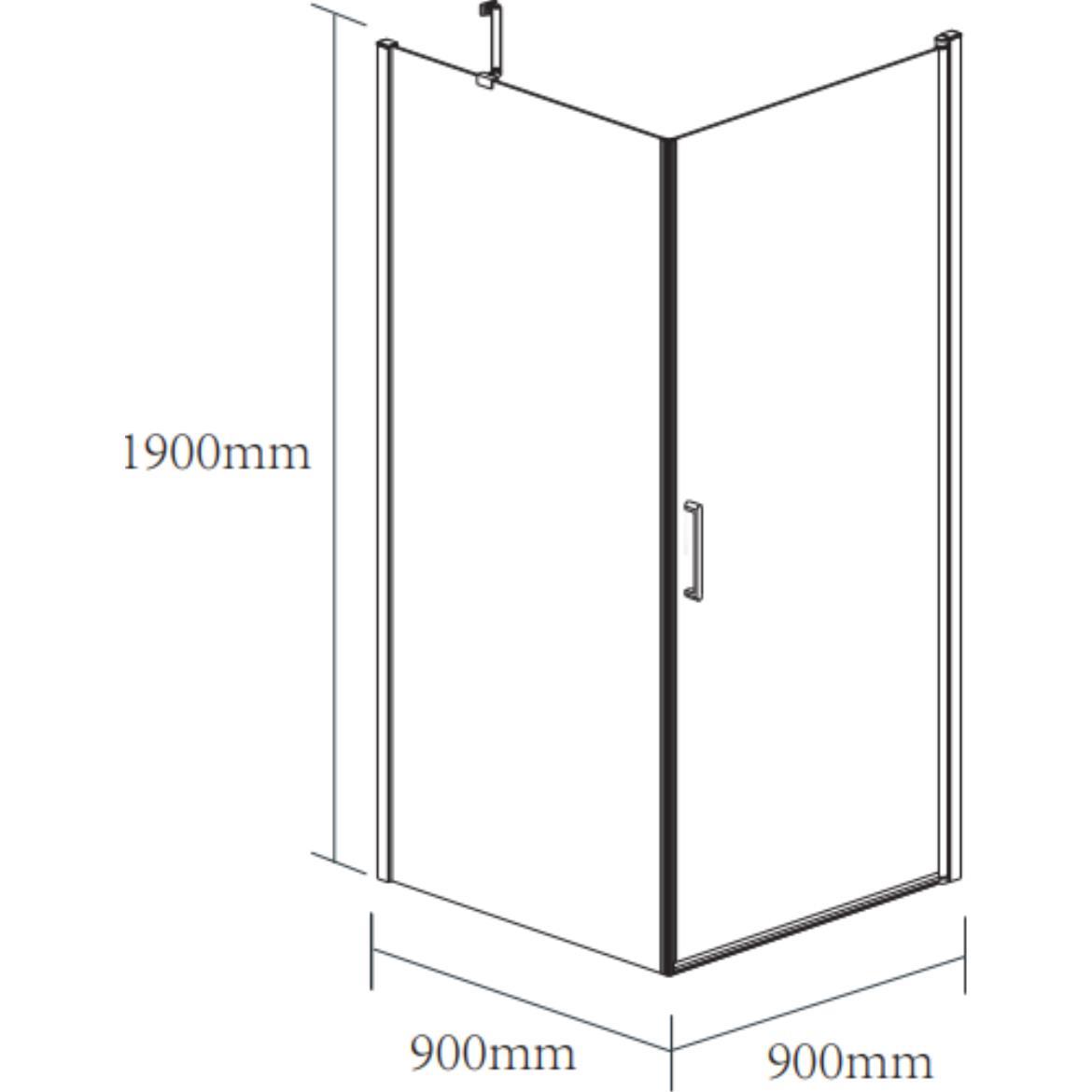 Tuš kabina Vela 90x90x190 hrom