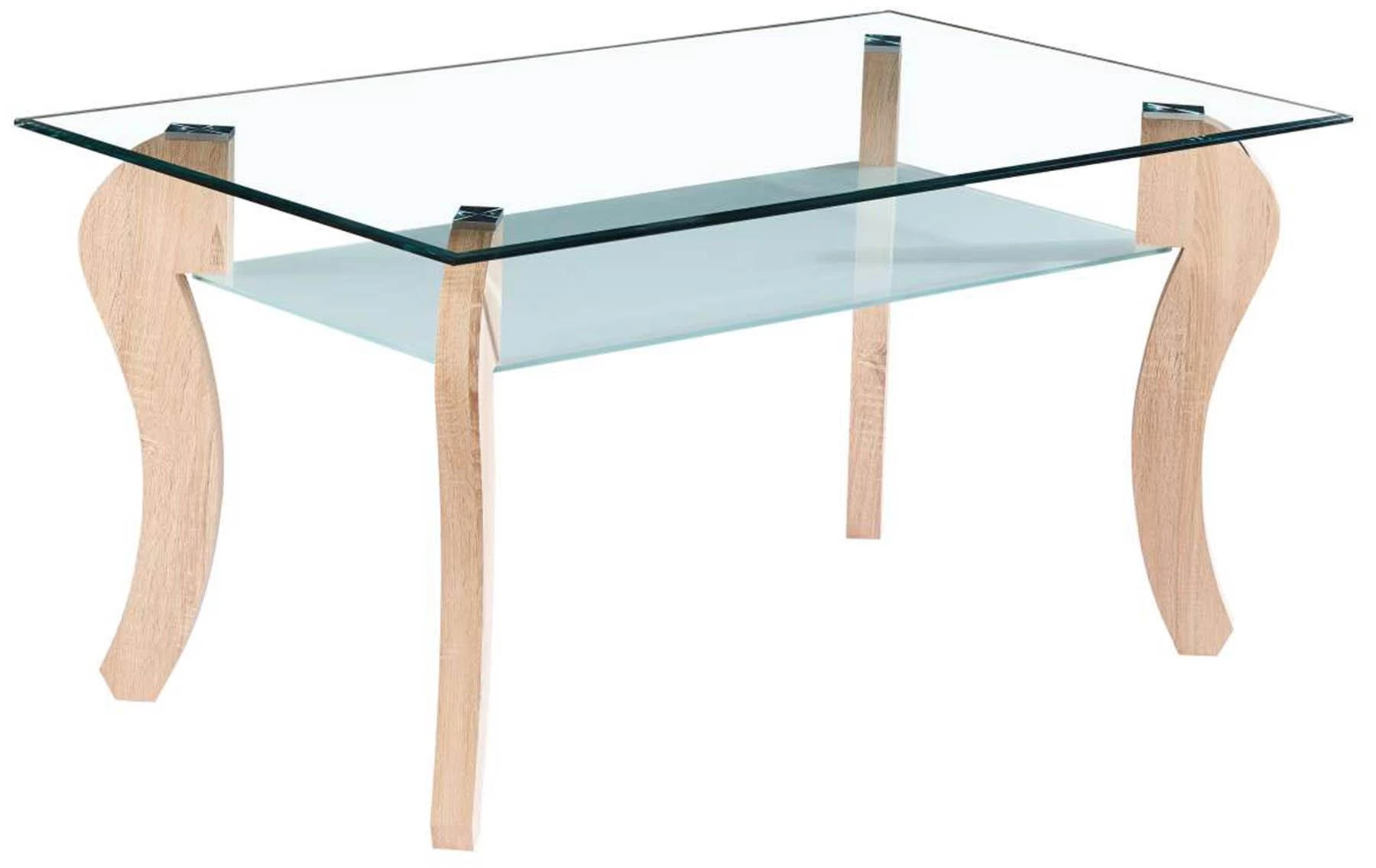 Trpezarijski sto  Ibiza 1 polica natur/bela/staklo