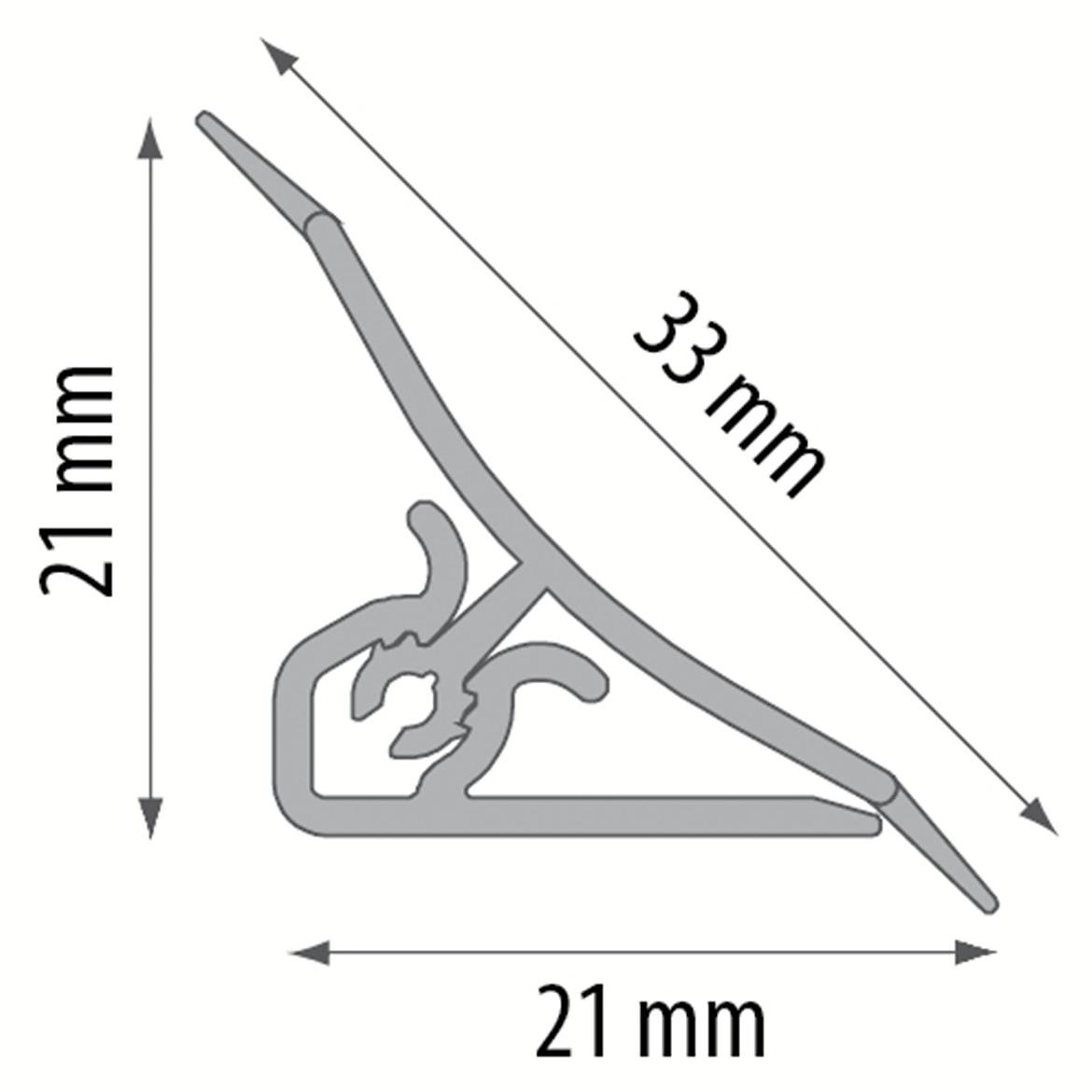 Lajsna za radnu plocu 3M 20x20 - mermer Colosseus LWS-014