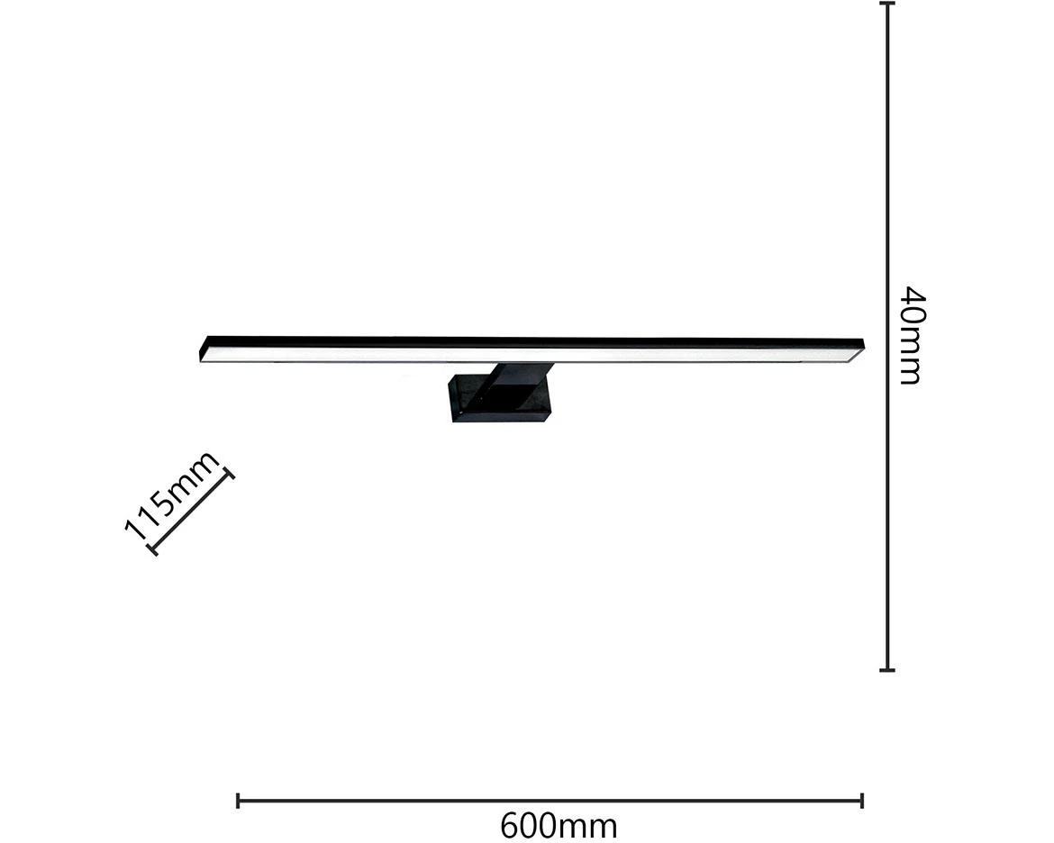 Zidna lampa Shine 60cm crna