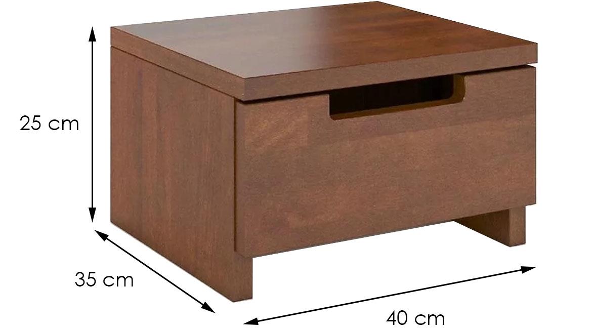 Nocni ormaric od bukve Skandica Spectrum Low / boja oraha