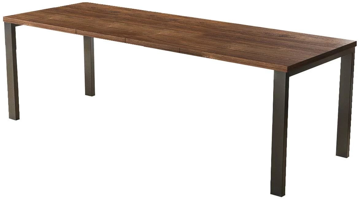 Trpezarijski sto Garant 130(265)x80x76 cm hrast/crni metal