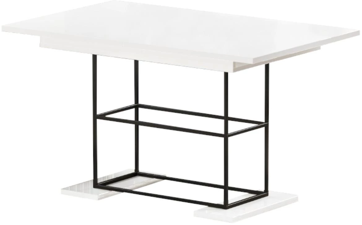 Trpezarijski sto Gani 130(210)x80x75 cm beli