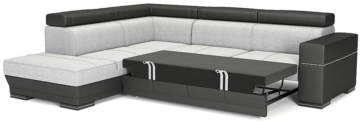 Paris ugaona garnitura s ležajem i prostorom za odlaganje 276x227x94 leva Pecos-16 + Cayenne 20