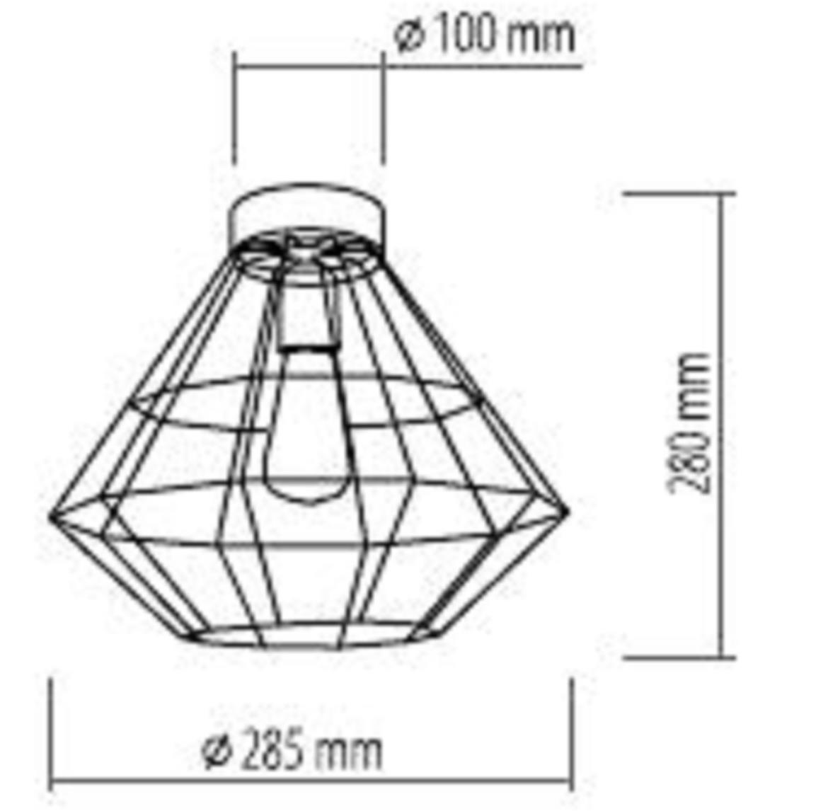 Plafonjera Diamond 30cm crna