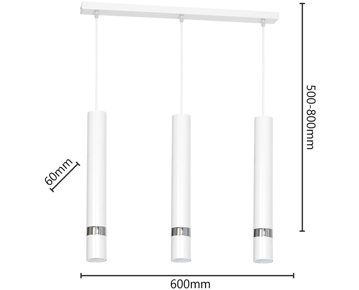 Viseca lampa Joker 3 bela/srebrna