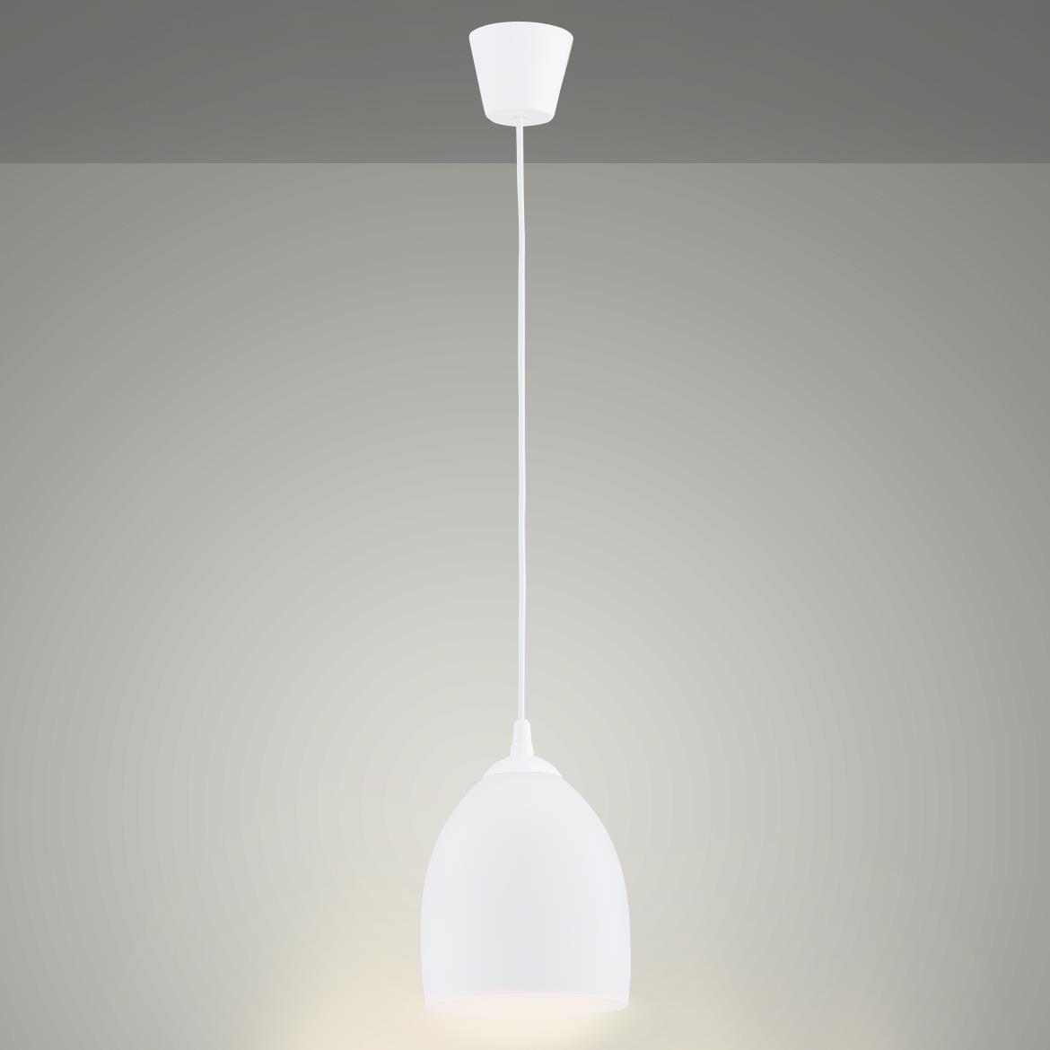 Viseca lampa Glass bela