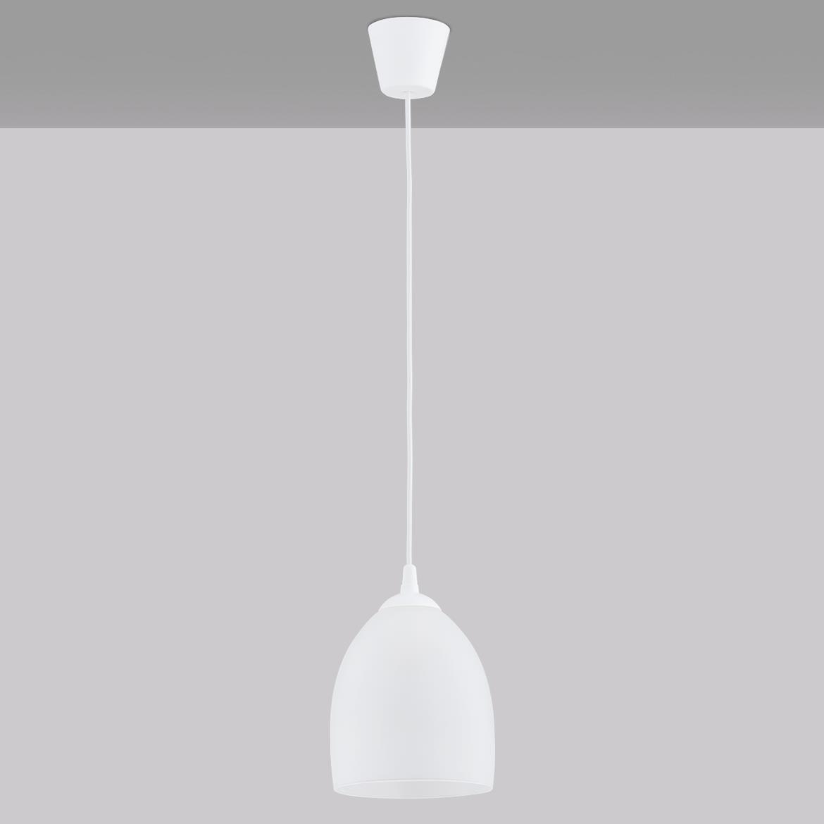 Viseca lampa Glass bela