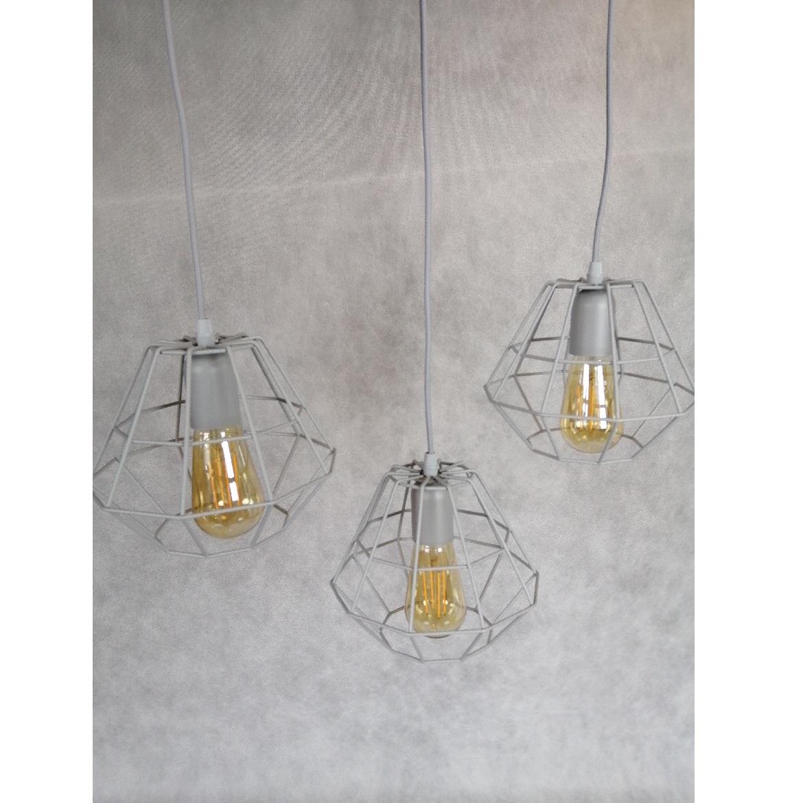 Viseca lampa Diamond 3 34x100cm siva