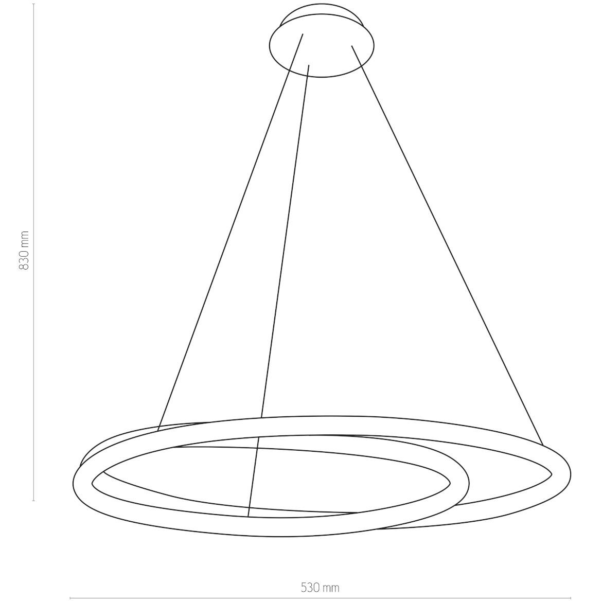 Viseca lampa Elizium LED srebrna