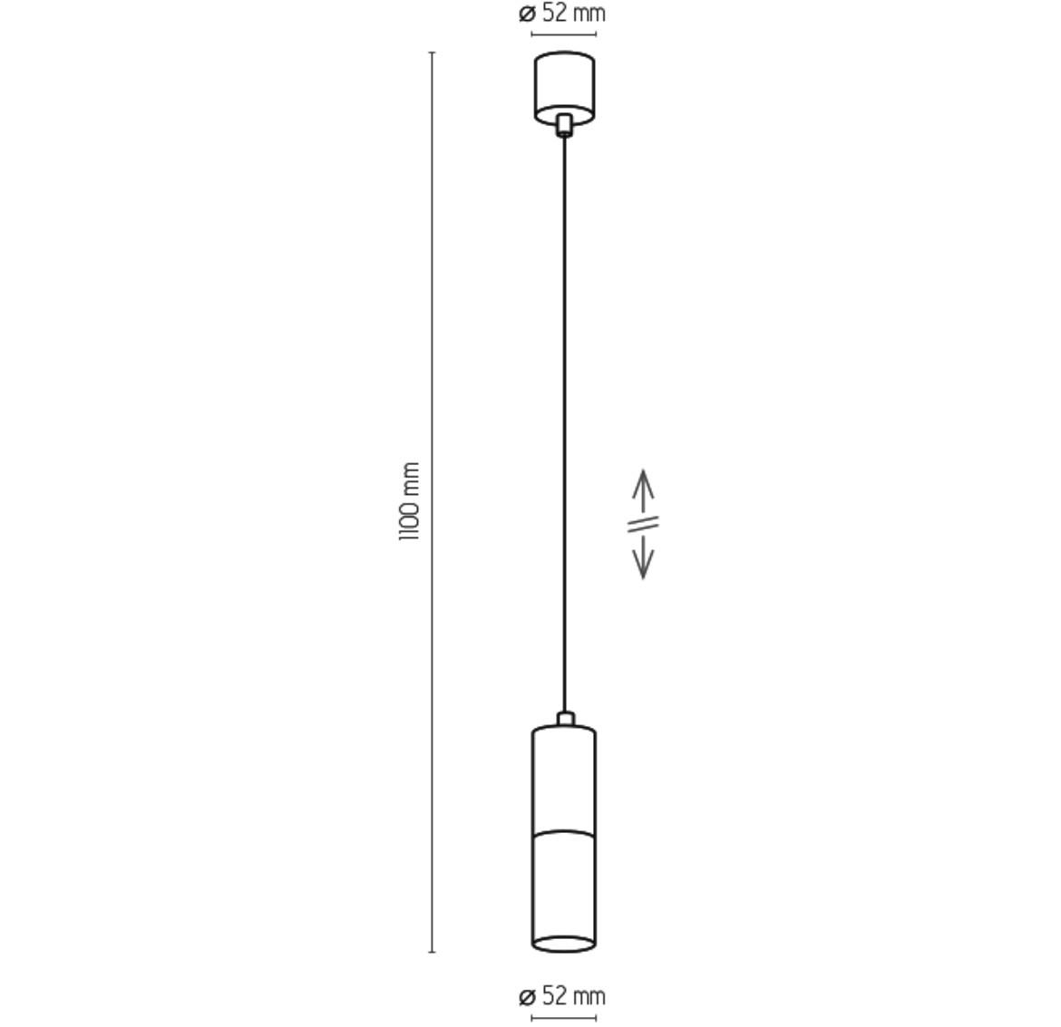 Viseca lampa Elite 1 crna