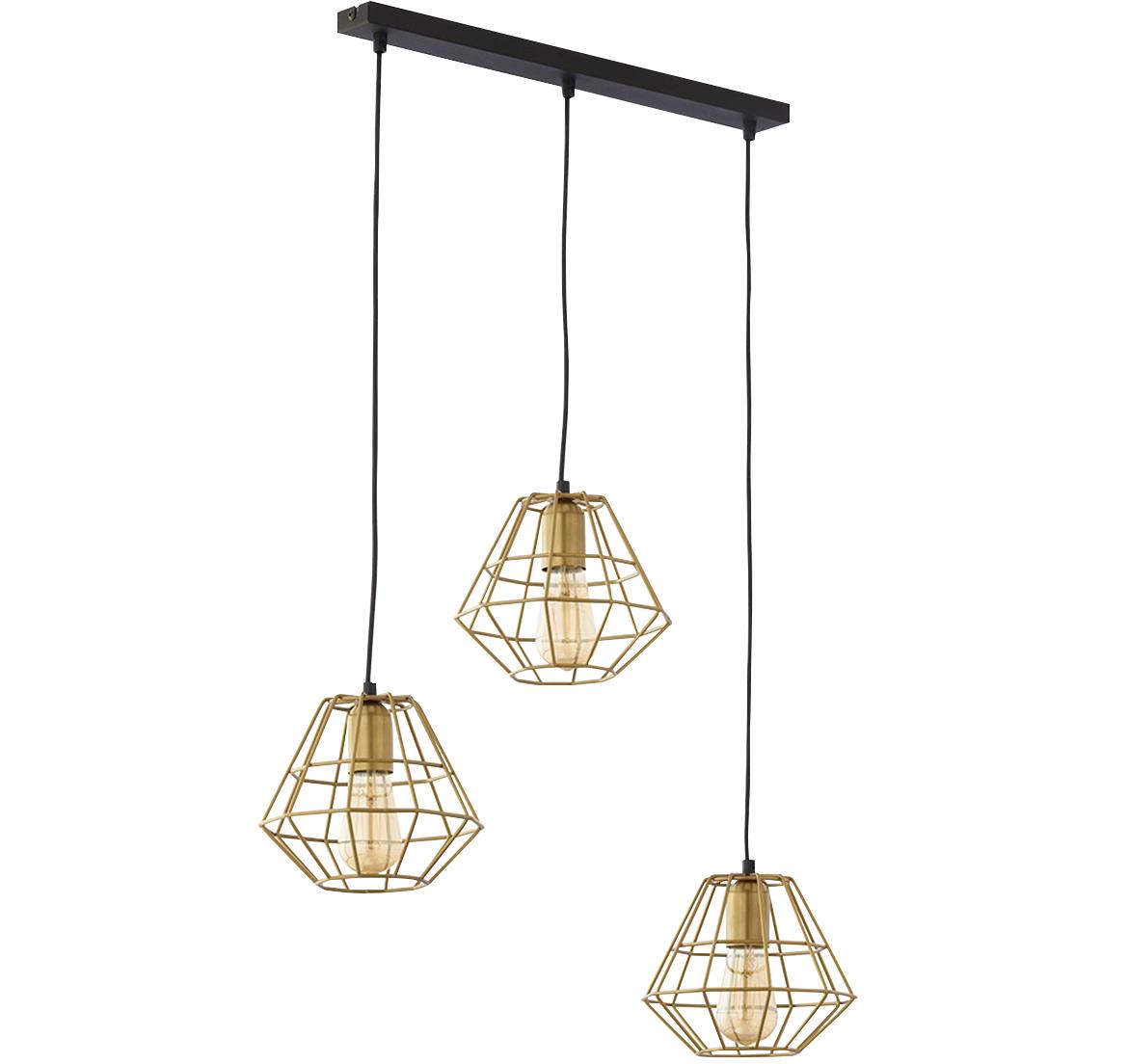 Viseca lampa Diamond 3 60x110cm zlatna