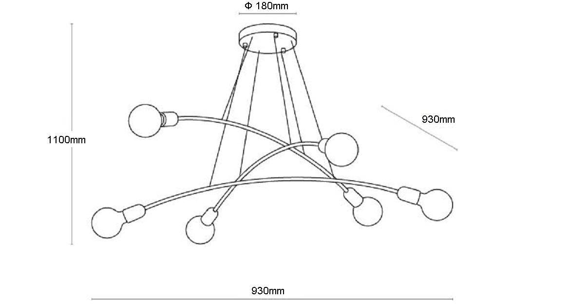 Viseća lampa Helix crna