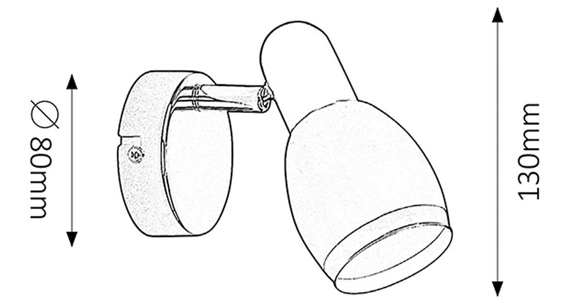 Zidna lampa Elite 1 srebrna