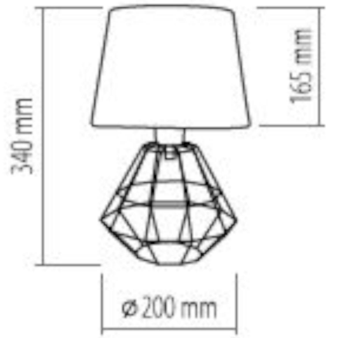 Stona lampa  Diamond bela