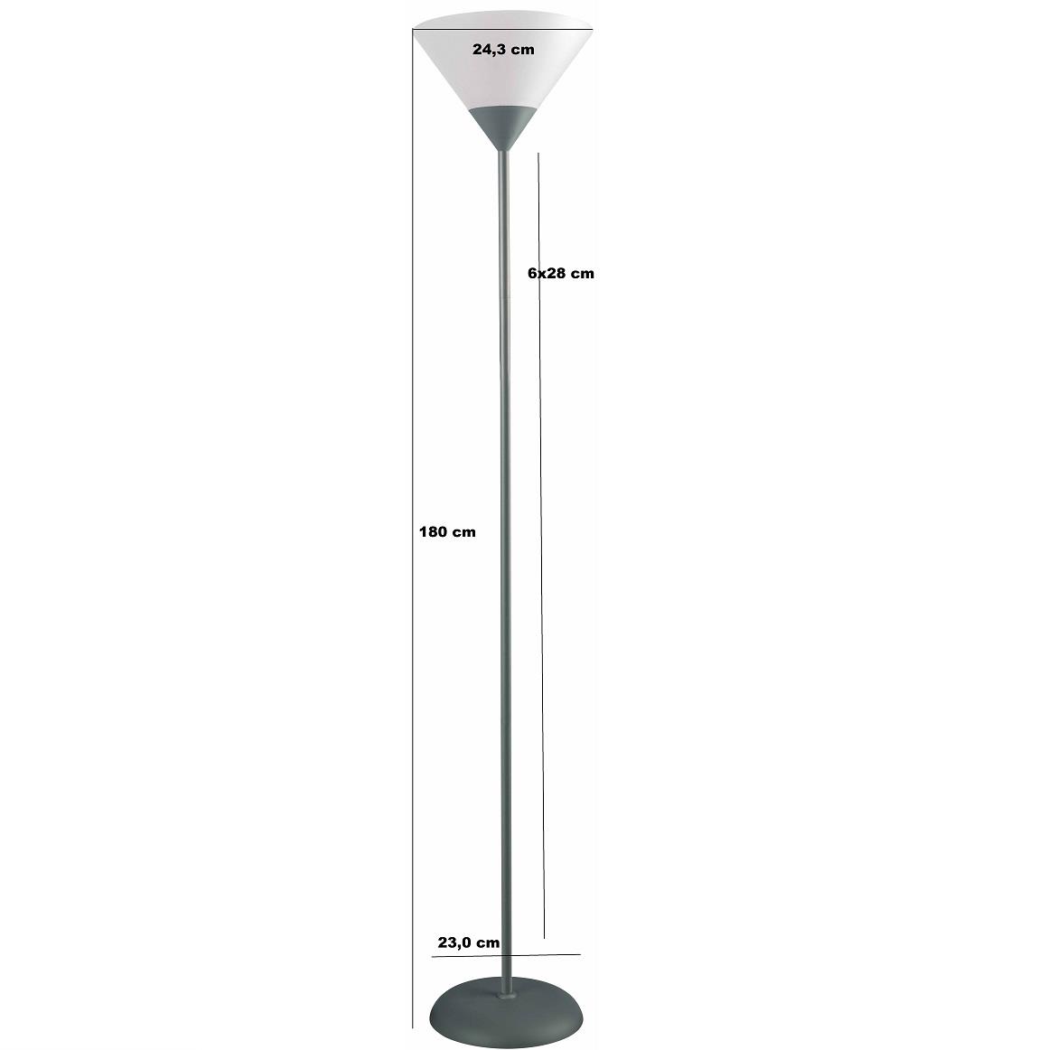 Podna lampa Juna srebrna