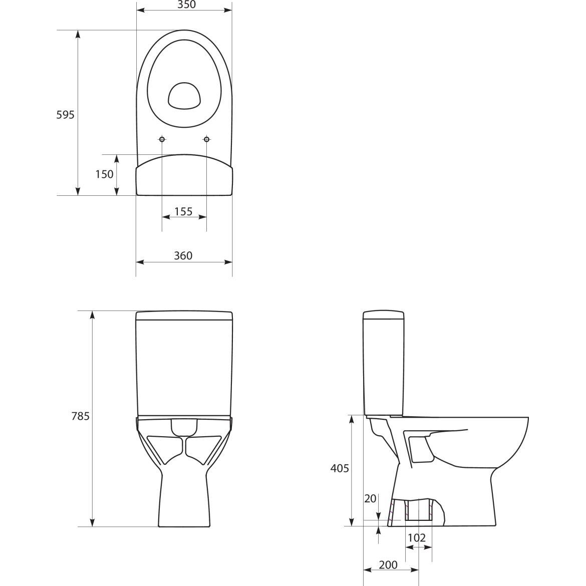 WC monoblok Parva 218