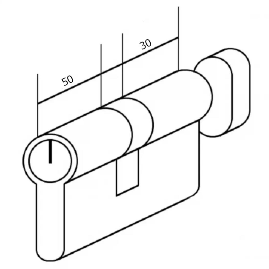 Brava G30x50 nikl biserni