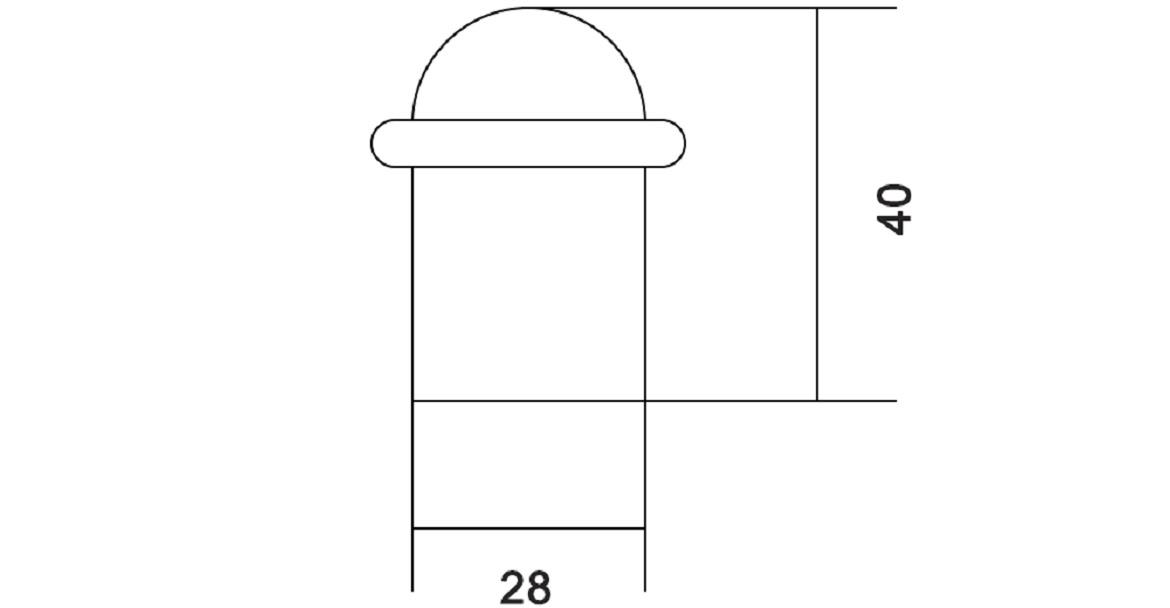 Branik za vrata M38L nikl