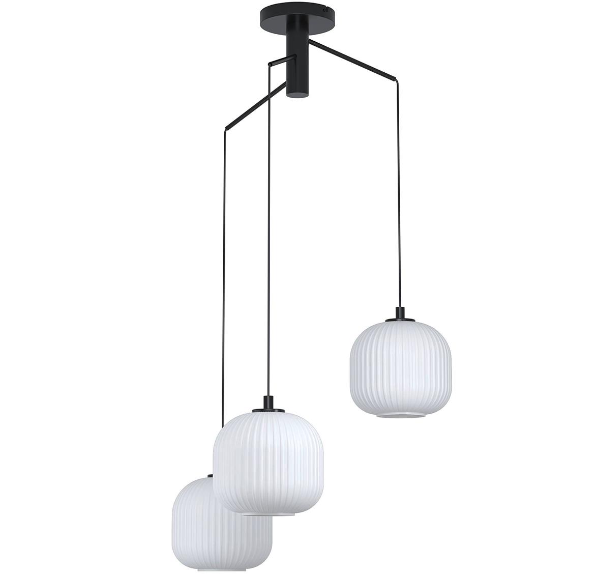 Viseca lampa Mantunalle 3 62x110cm bela