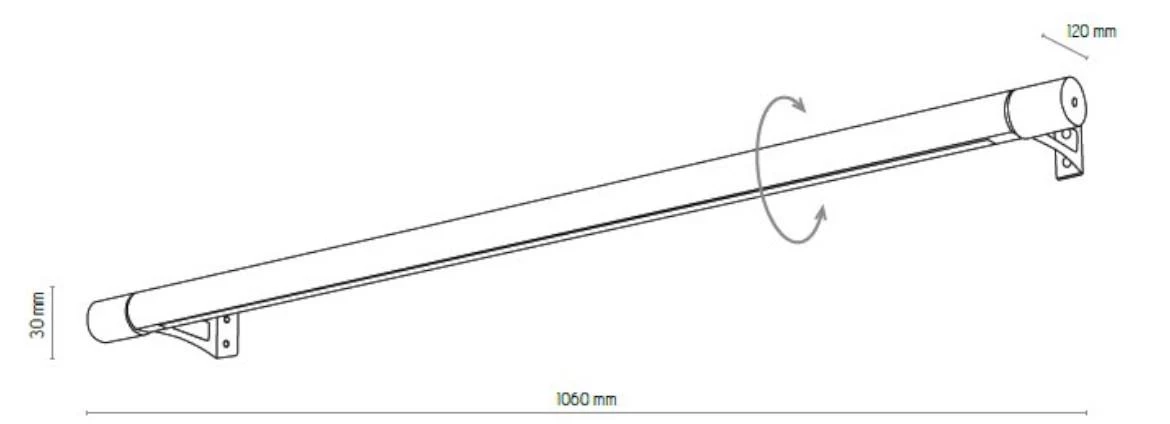 Zidna lampa Rollo LED