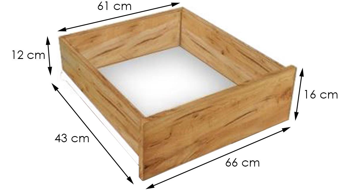 Komplet fioka 66x43x16 cm zlatni hrast (2 kom)