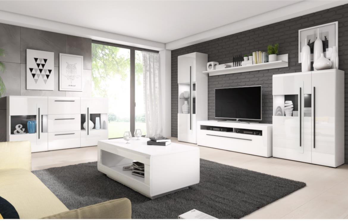 Ormar Tulsa 2 vrata 90x60x204 cm bela visoki sjaj