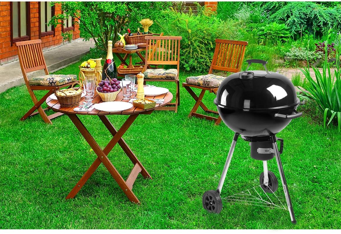 Žar s kroglico s pokrovom 106,5x63,5x59cm