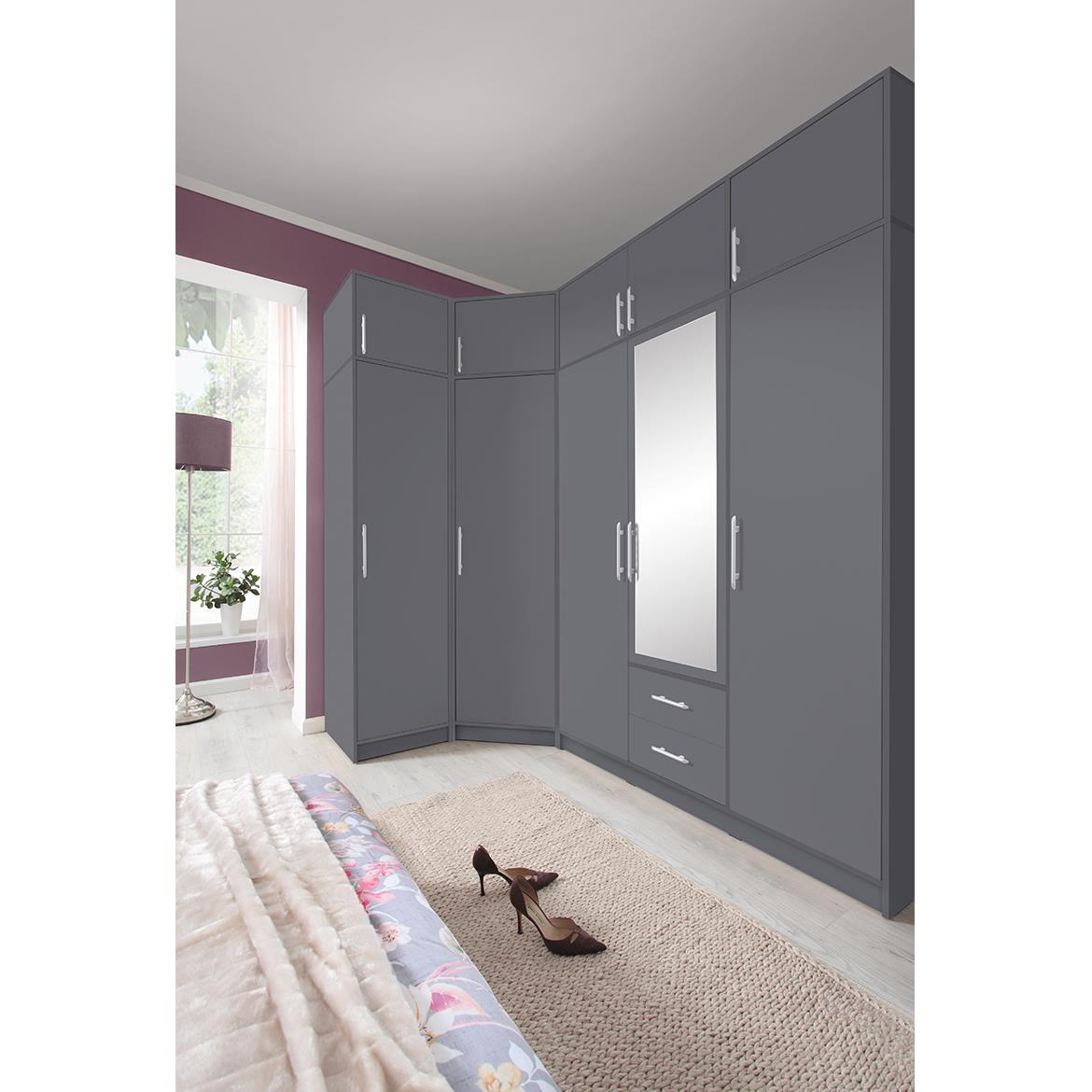 Smart kutni ormar 1 vrata 95x95x190 cm grafit