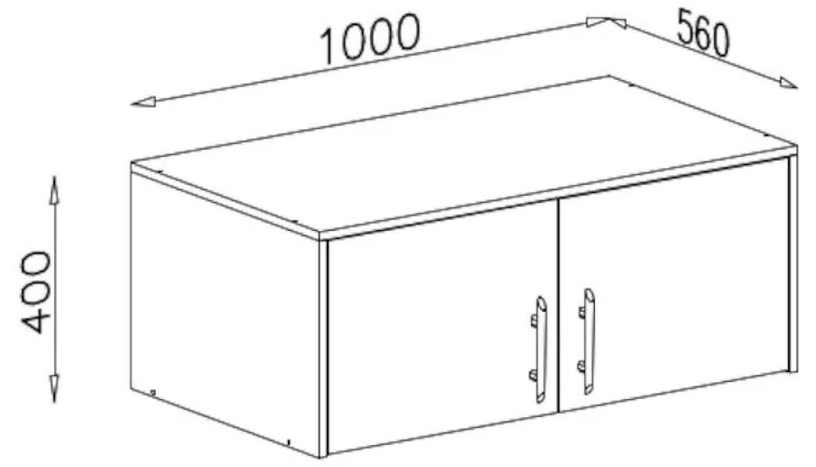 Smart nadogradnja 2 vrata 100x56x40 cm grafit