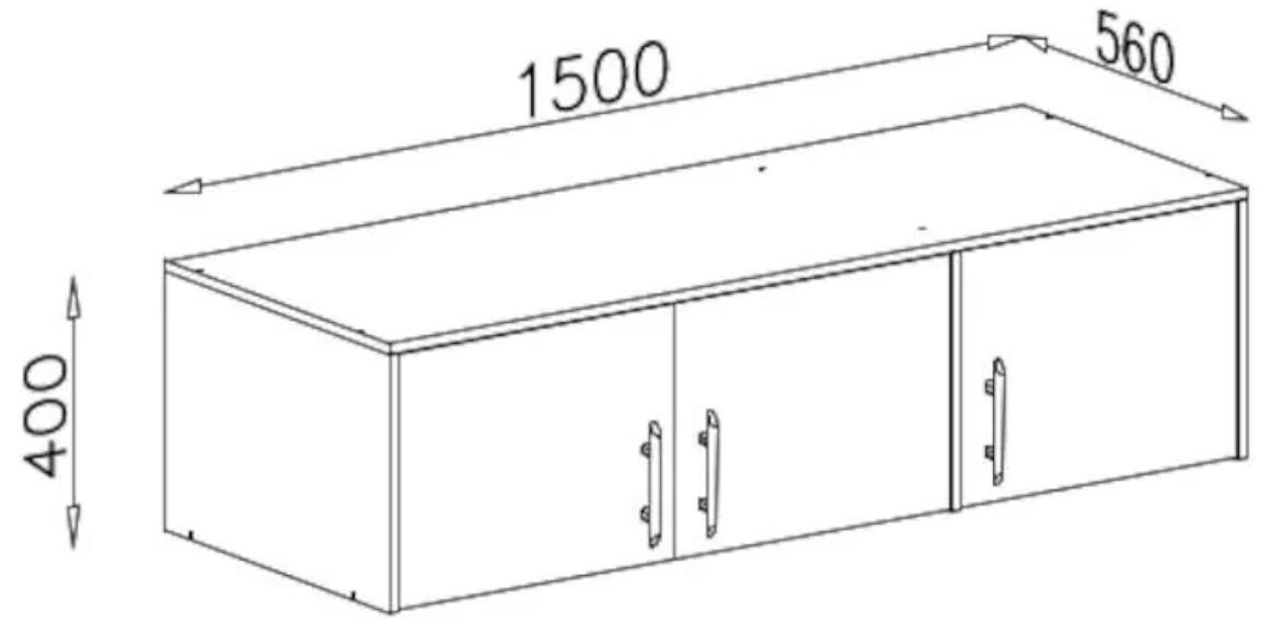 Smart nadogradnja3 vrata 150x56x40 cm grafit