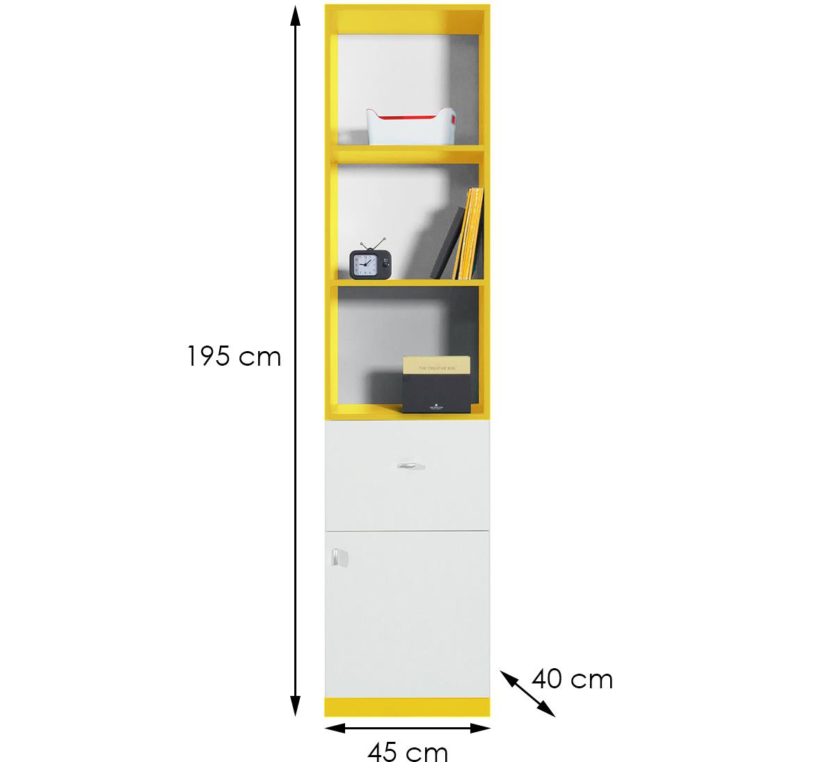 Ormar Mobi MO-5 belo/žuti