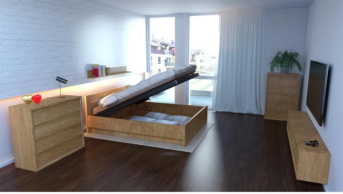 Drveni krevet Lulea Plus 160x200 jova, orah