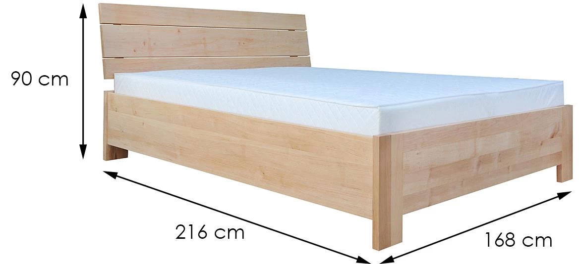 Drveni krevet Halden Plus 160x200 natur jova