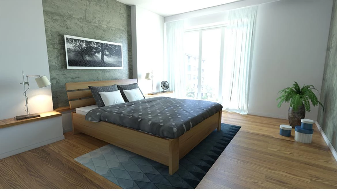 Drveni krevet Halden Plus 160x200 natur jova