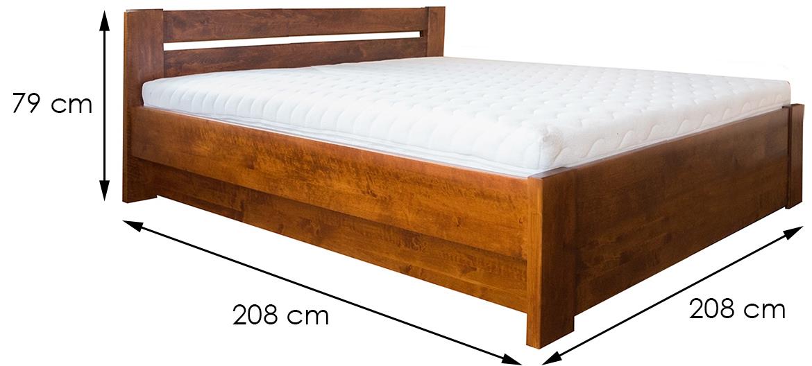 Drveni krevet Lulea Plus 200x200 Alder