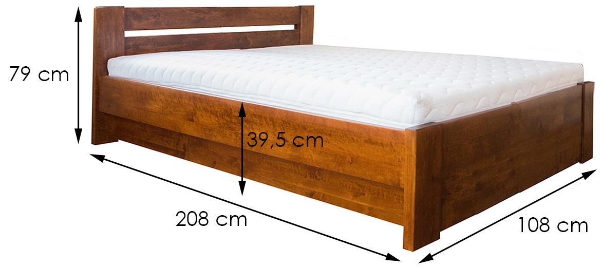 Drveni krevet Lulea Plus 100x200 Alder
