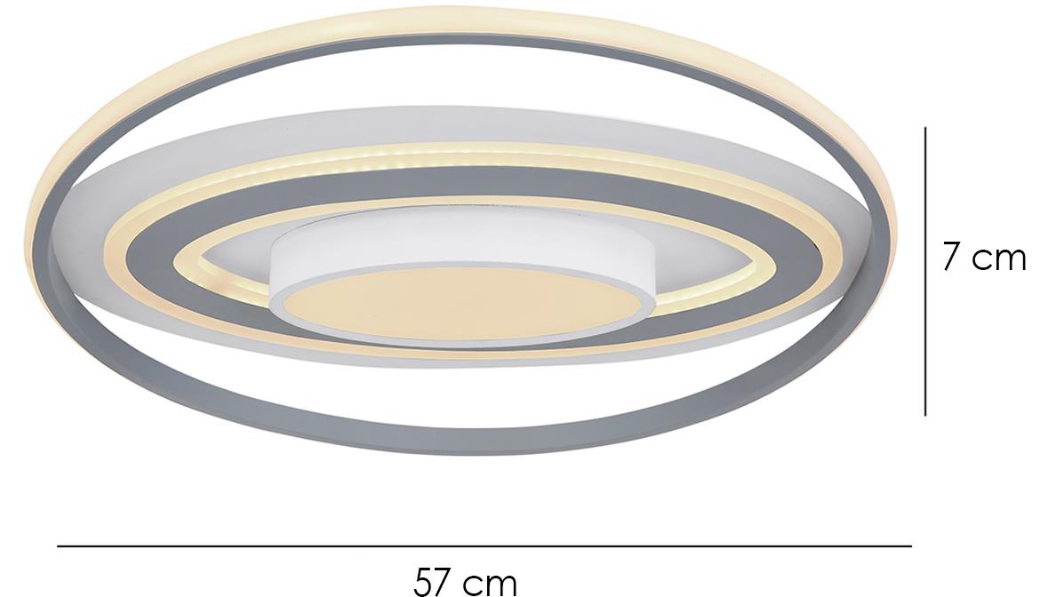 Plafonjera Leola LED D57 3000-6000K siva