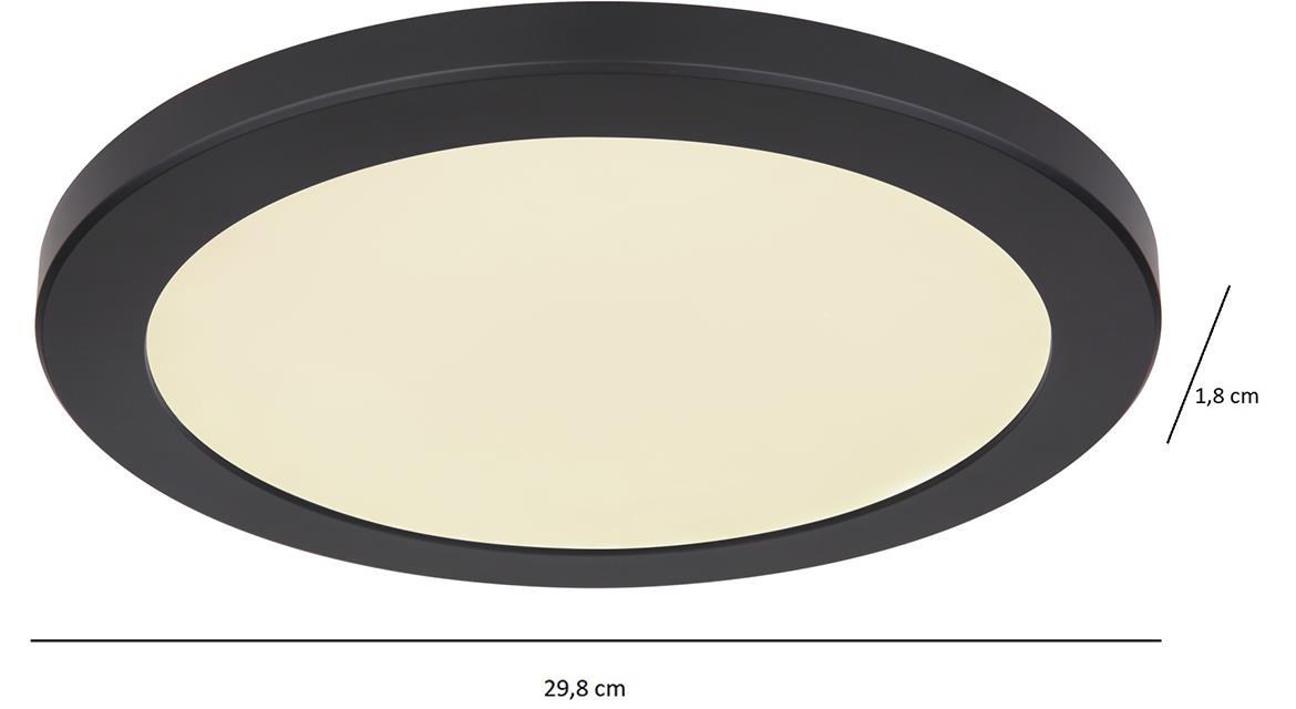 Plafonjera Lasse LED 24W D30cm crna