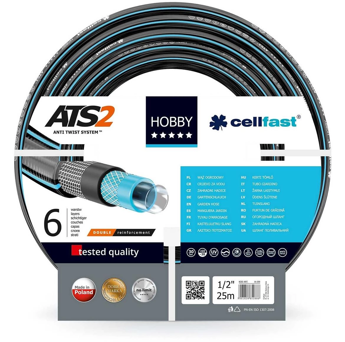 Baštensko crevo Hobby Ats 6 slojeva 1/2 25mb 16-200