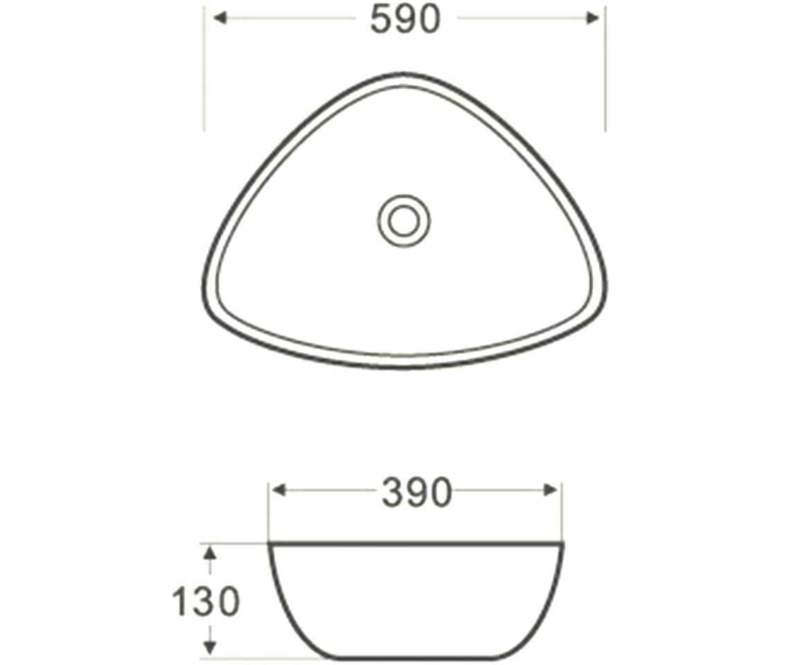 Pult nepravilan umivaonik Kansa 59X39