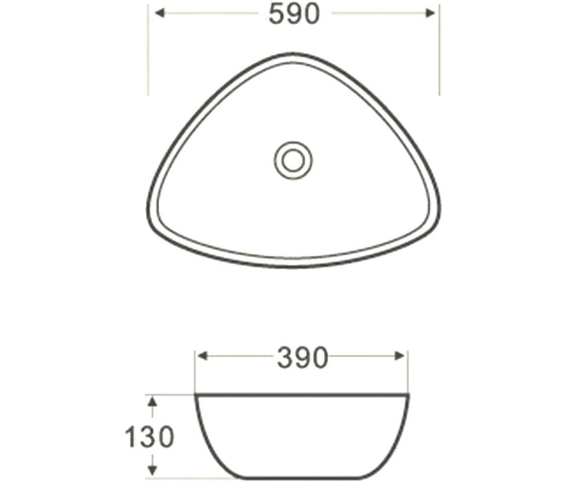 Pult nepravilan umivaonik Kansa 59X39