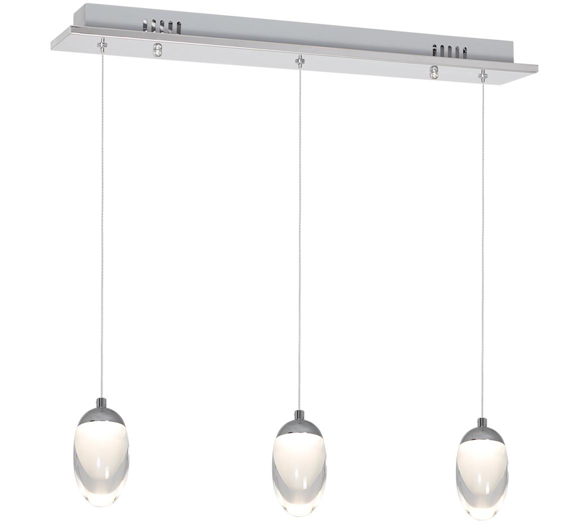 Viseca lampa Ovo 3 srebrna