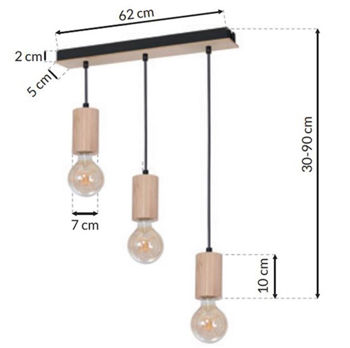 Viseca lampa Lines 3 natur