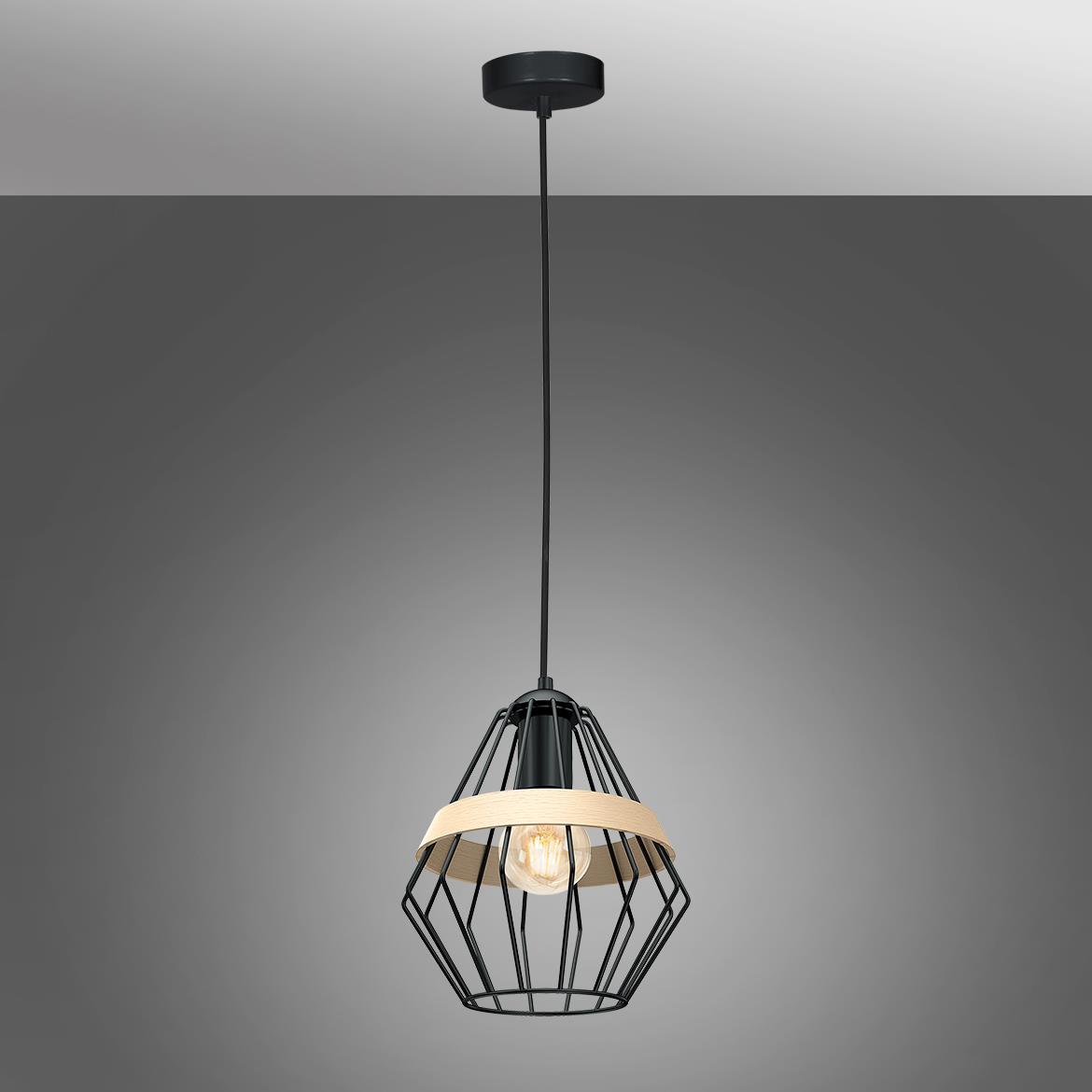 Viseca lampa Cliff Black 1 crna