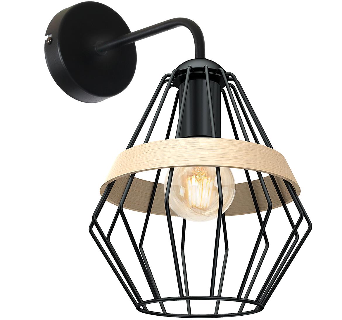 Zidna lampa Cliff Black 1 crna