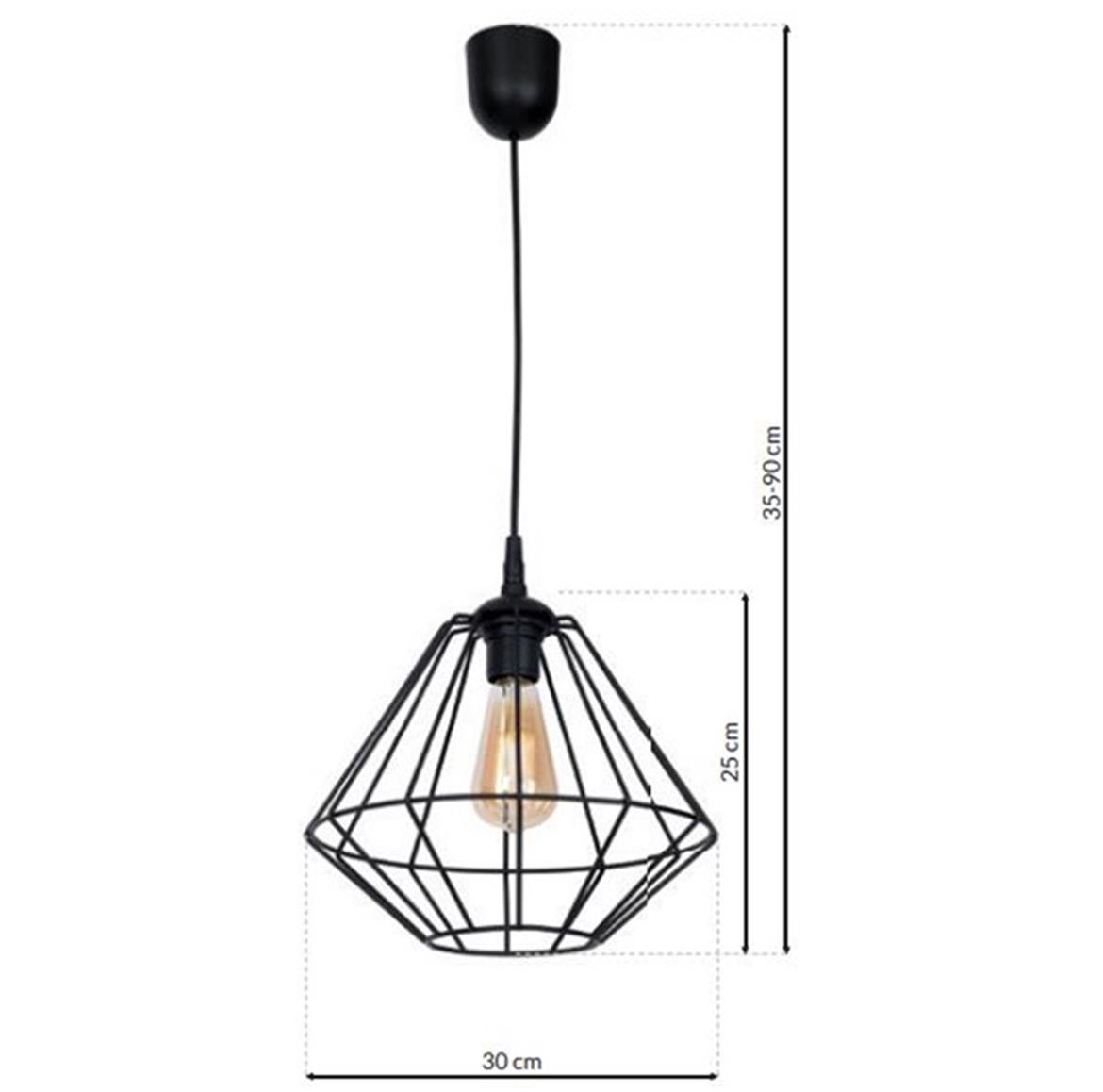 Viseca lampa Colin Black 1 crna