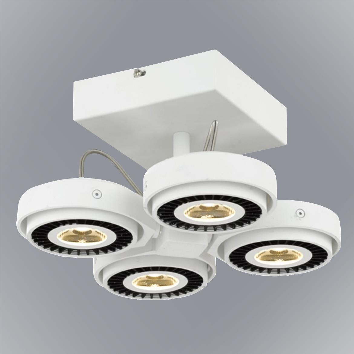 Plafonjera Techno LED 4 bela